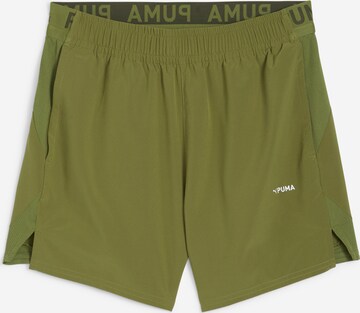 PUMA Regular Workout Pants in Green: front