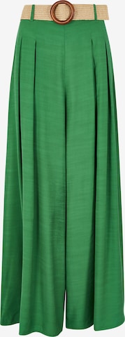 Apricot Wide Leg Hose in Grün: Vorderseite