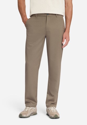 No Excess Loose fit Chino trousers in Brown: front