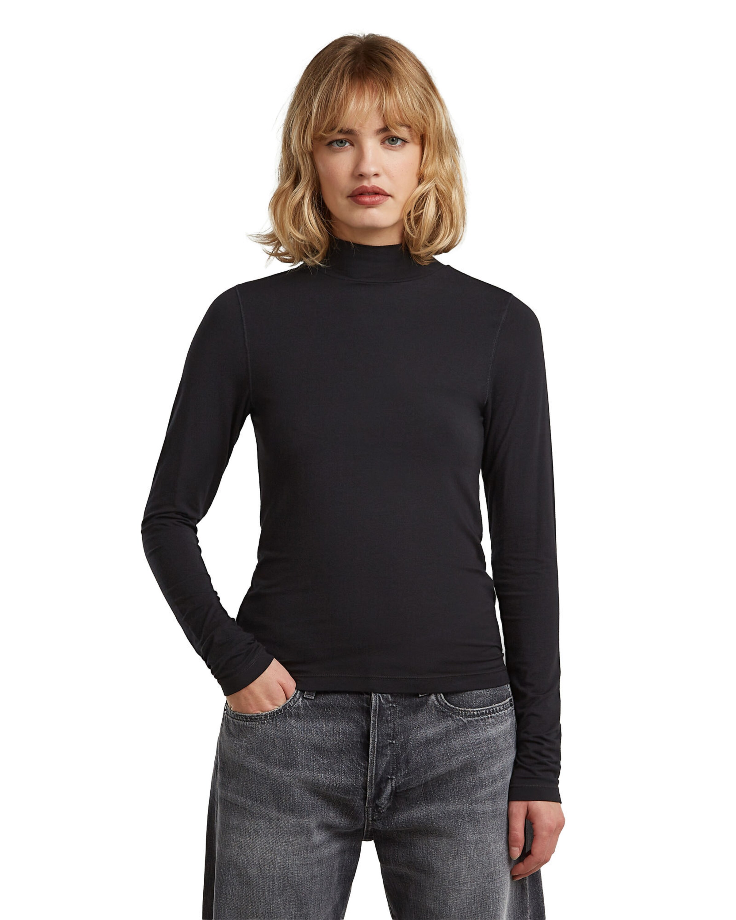 G-STAR T-Shirt 'Crew' in Schwarz: Vorderseite