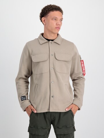 Veste mi-saison ALPHA INDUSTRIES en beige : devant