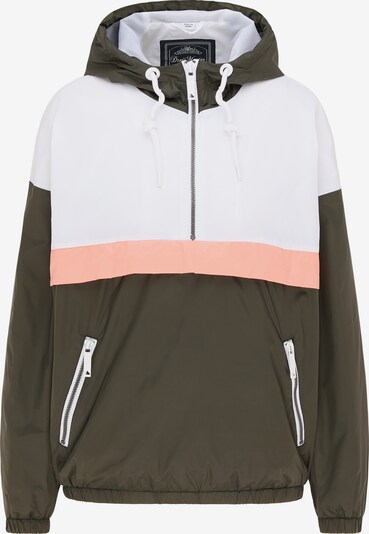 DreiMaster Maritim Jacke in khaki / rosa / weiß, Produktansicht