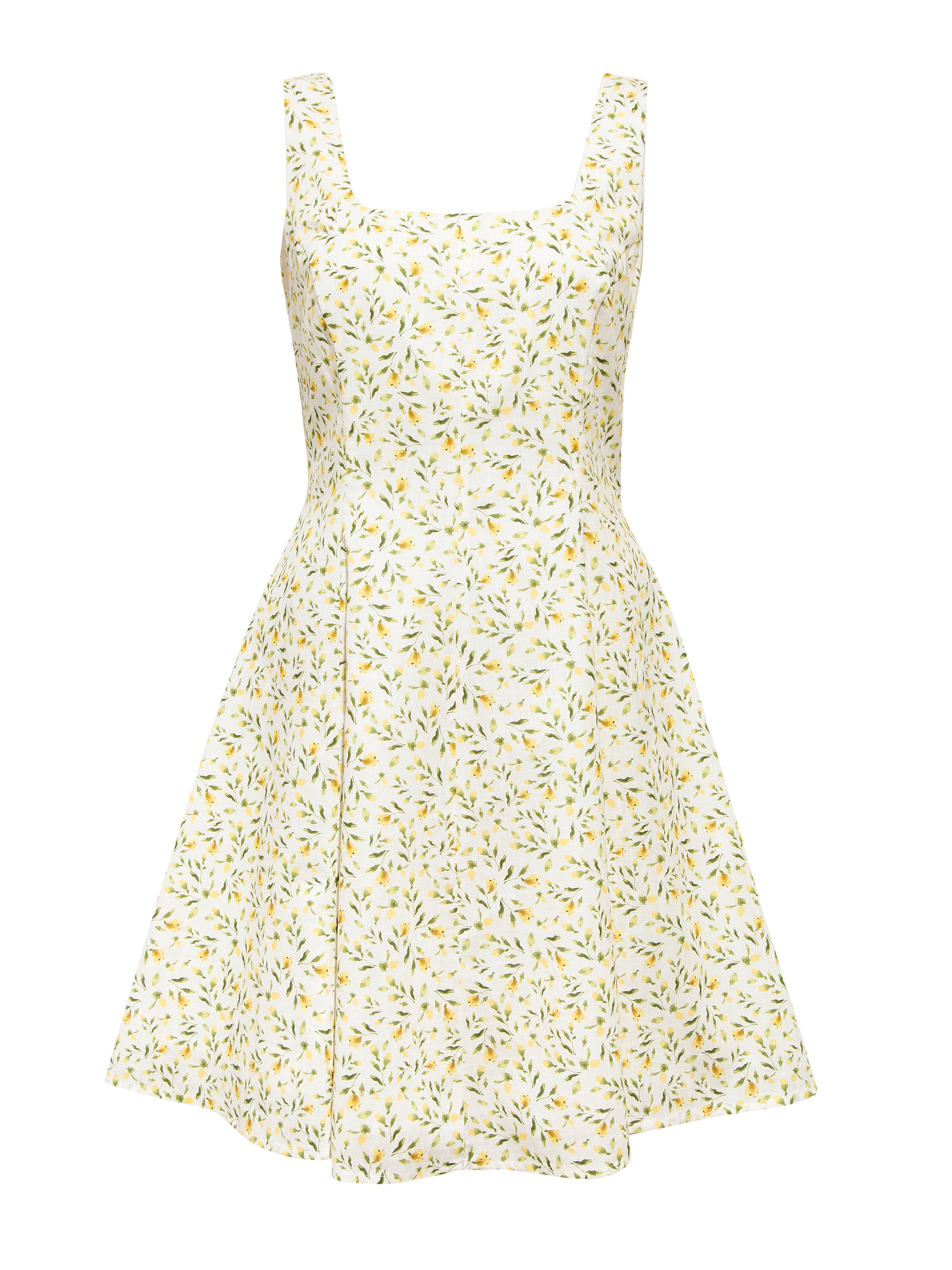 Mavi Dress in Yellow: front