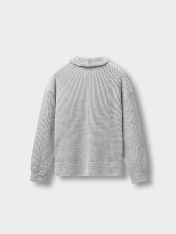 Burocs Knit Cardigan 'Zip' in Grey