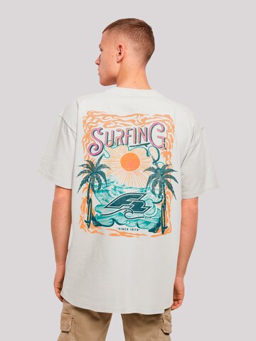 F2 Shirt 'Surfers Sunset Sommer Vibes' in Grey