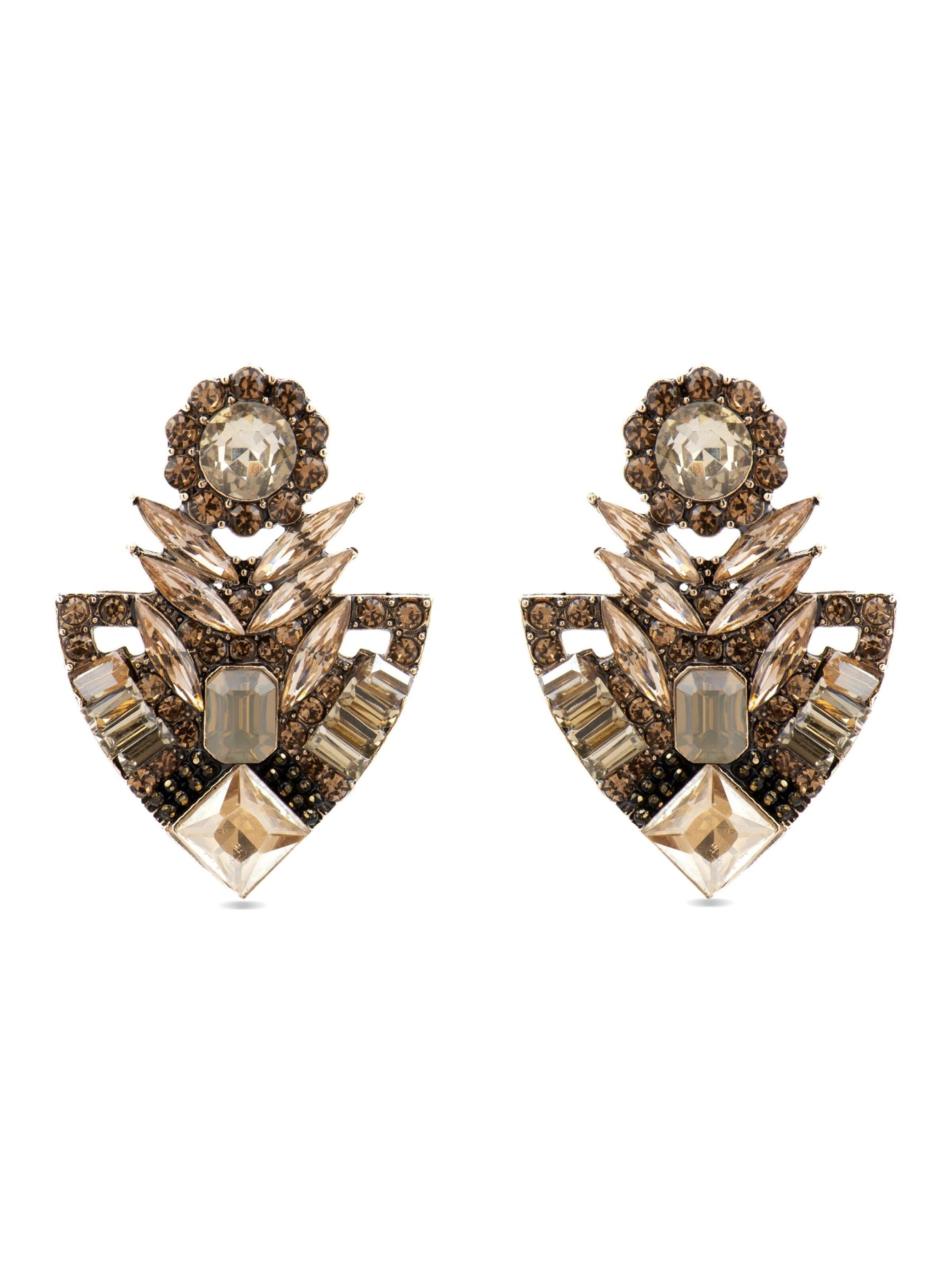 LUXBYLUX Earrings in Brown: front