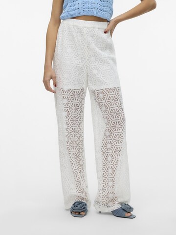 VERO MODA Wide leg Broek 'HONEY ' in Wit: voorkant