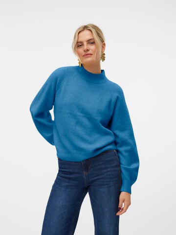 VERO MODA Trui 'VMLeaf' in Blauw: voorkant