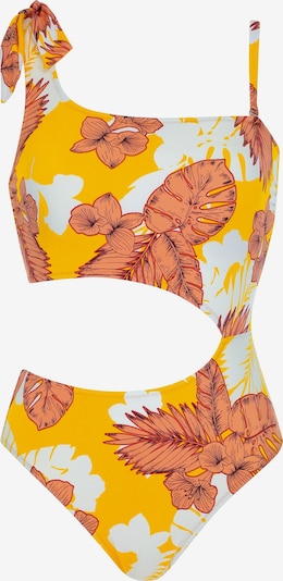 OLYMPIA Badeanzug in gelb / pink / altrosa / weiß, Produktansicht