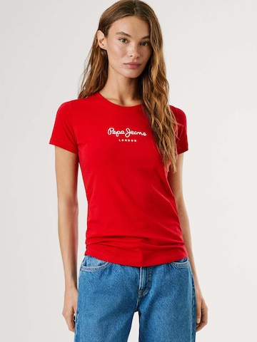 T-shirt 'New Virginia' Pepe Jeans en rouge : devant