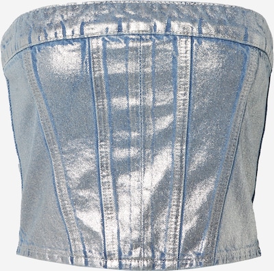 ABOUT YOU x irinassw Top 'Dotta' in Blue / Silver, Item view