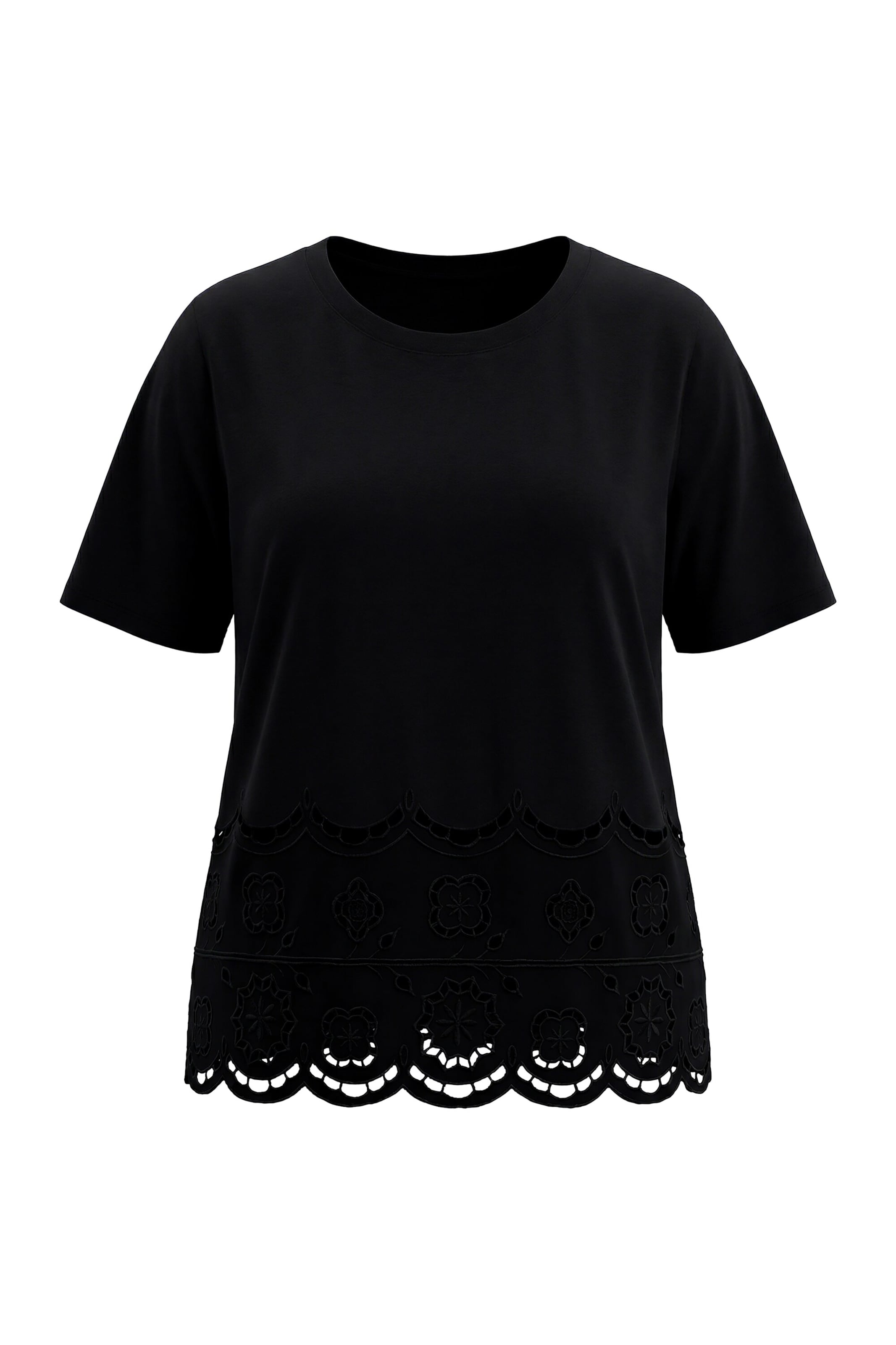 Ulla Popken Shirt in Schwarz: Vorderseite