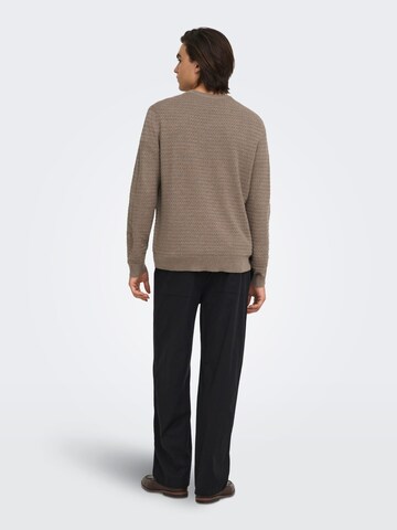 Only & Sons Sweater 'loui' in Grey