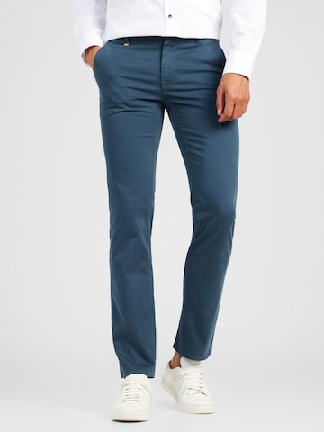 BOSS Orange Slimfit Chino kalhoty – modrá: přední strana