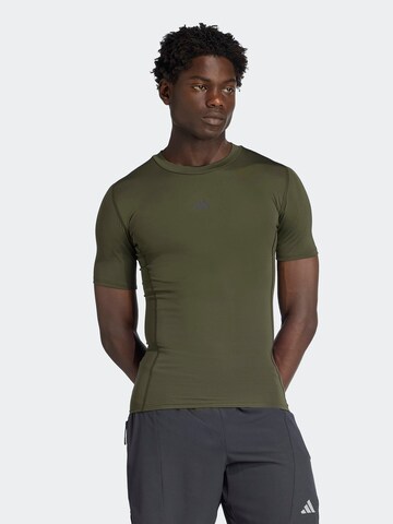 T-Shirt fonctionnel ADIDAS PERFORMANCE en vert : devant