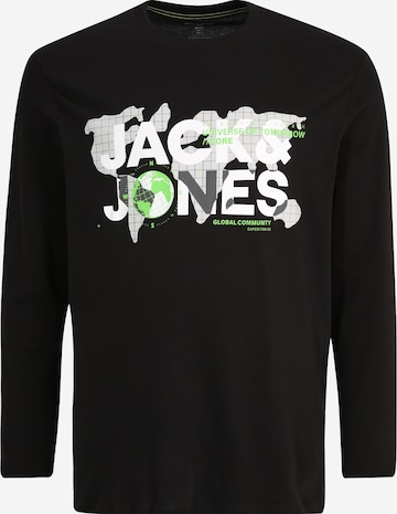 Jack & Jones Plus Tričko 'DUST' – černá: přední strana