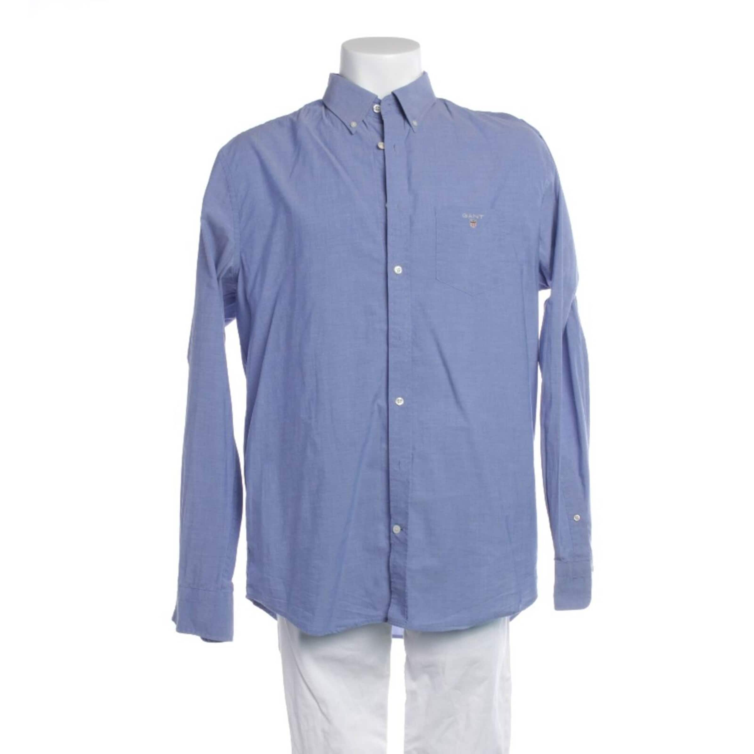GANT Button Up Shirt in XL in Blue: front