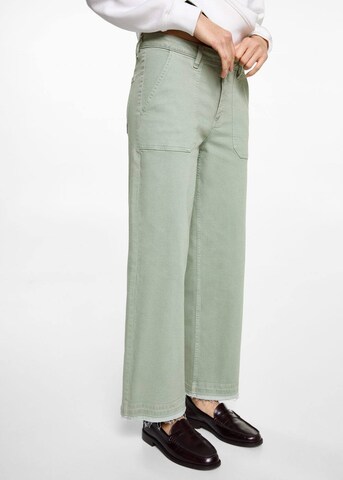 MANGO TEEN Wide leg Jeans 'Utility3' in Green