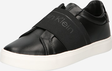 Calvin Klein - Sapatilhas slip-on em preto: frente