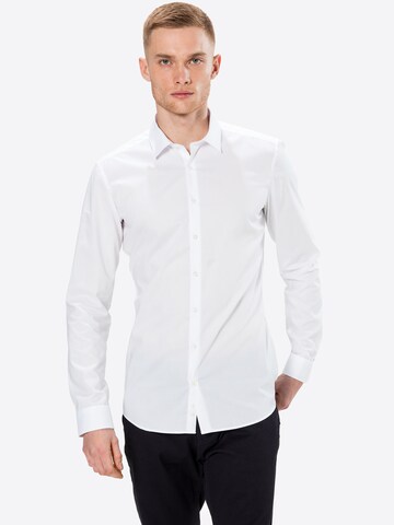 ETERNA - Slim Fit Camisa clássica em branco: frente