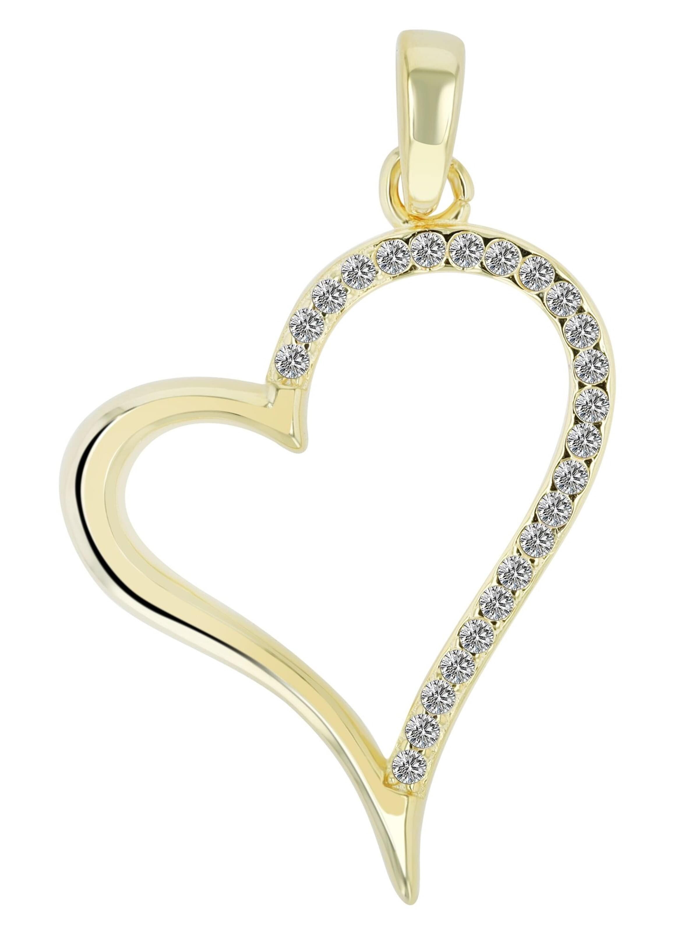 Akzent Pendant '"Avia" aus 925 Sterlingsilber, rhodiniert, langlebig' in Gold