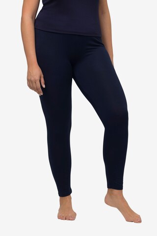 Skinny Leggings Ulla Popken en bleu : devant