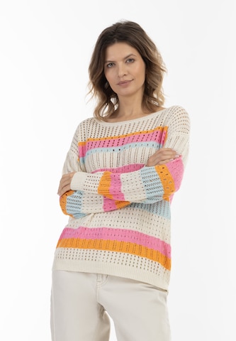 usha BLUE LABEL Sweater in White: front