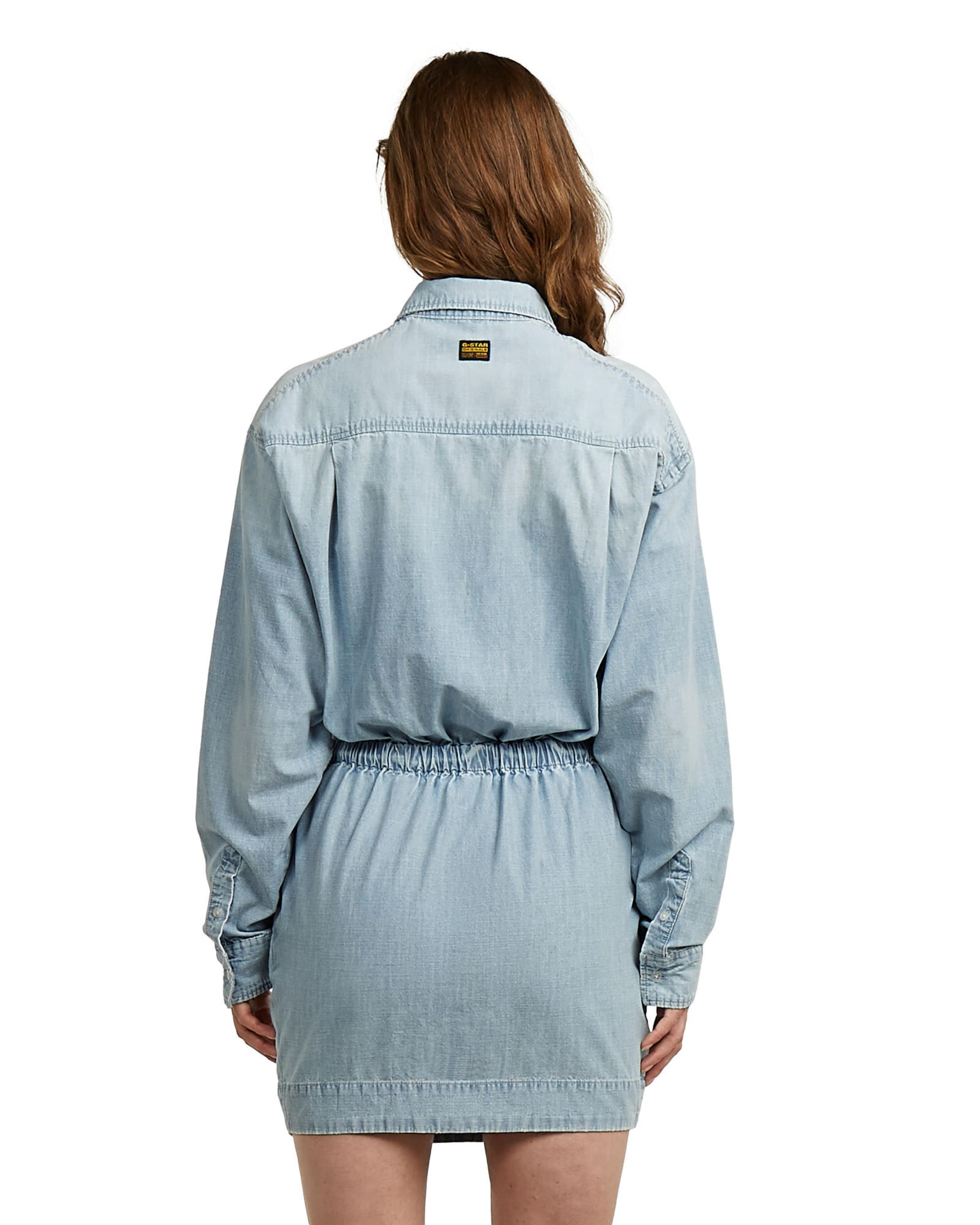 G-STAR Dress 'Fluid Utility Dress' in Blue