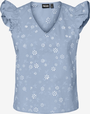 PIECES Bluse 'PCBanna' i blå: forside