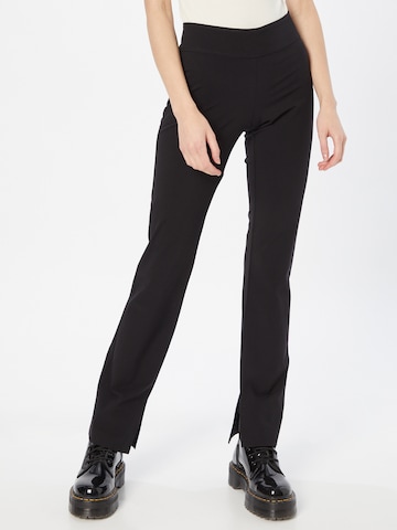 Coupe slim Pantalon 'Melody' WEEKDAY en noir : devant