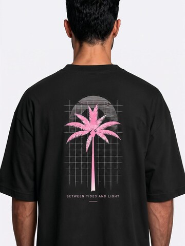 Palmex Shirt 'Palmex Coastal Shadow Oversize T-Shirt' in Black