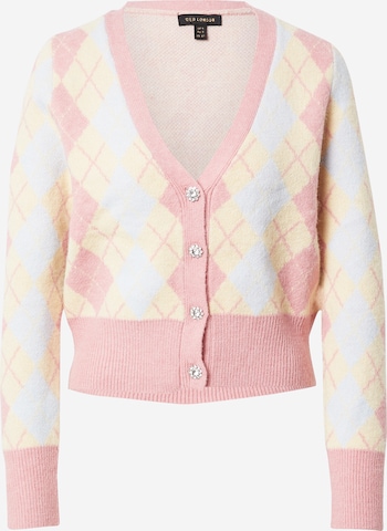 Nasty Gal Knit Cardigan in Pink: front