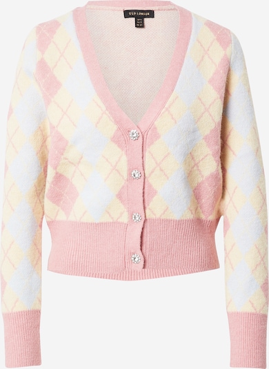 Nasty Gal Kardigan u pastelno plava / pastelno žuta / roza, Pregled proizvoda