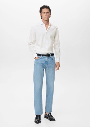 MANGO MAN Slim fit Button Up Shirt 'Bilbao' in White