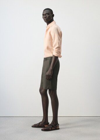 MANGO MAN Slim fit Pants 'Carp' in Brown