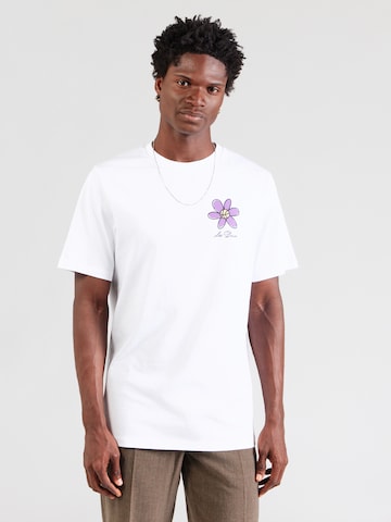 Les Deux - Camiseta 'Flower Basket' en blanco