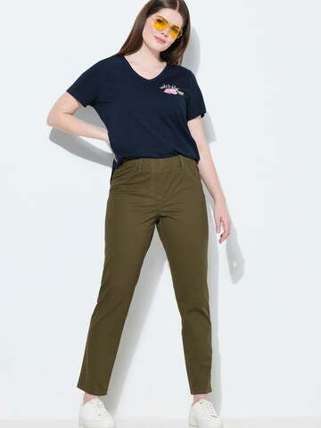 Slimfit Jeggings di Ulla Popken in verde