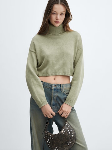 Pull-over 'Ricotta' MANGO en vert : devant