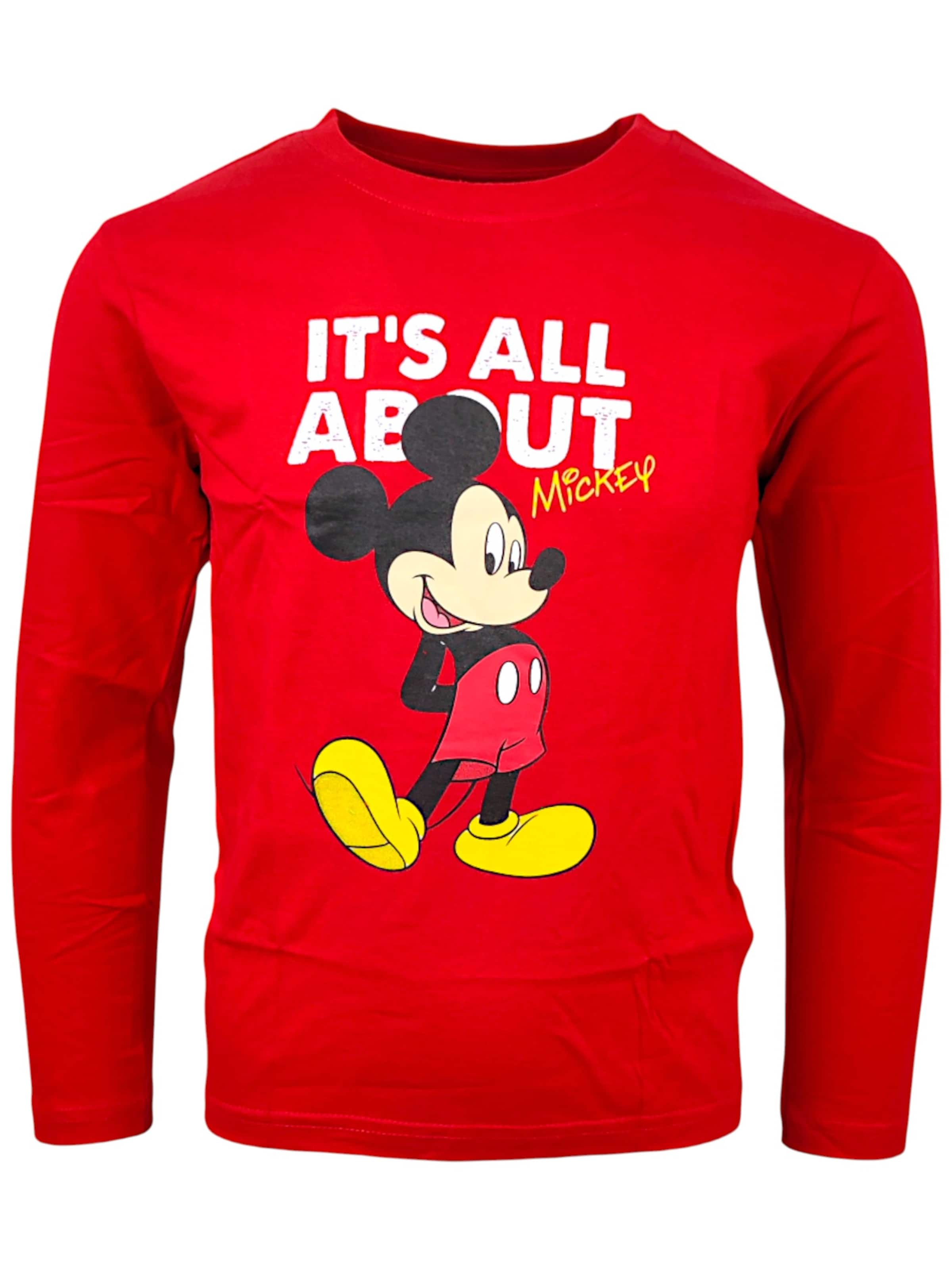 Disney Mickey Mouse & friends Shirt 'Mickey Mouse' in Red: front