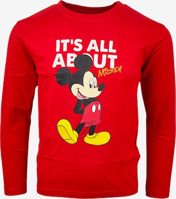 Disney Mickey Mouse & friends Shirt 'Mickey Mouse' in Rot: Vorderseite