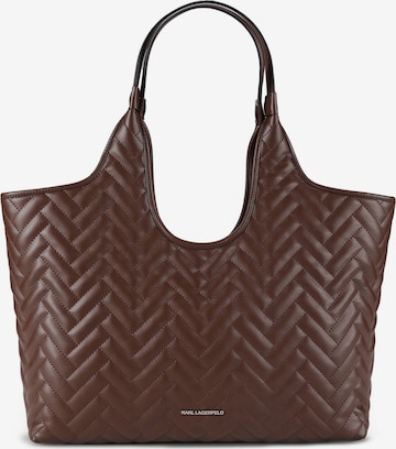 Karl Lagerfeld Shopper 'Brick' in Braun: Vorderseite