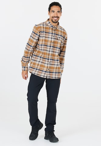 Whistler Regular fit Athletic Button Up Shirt 'Wolfhard' in Brown