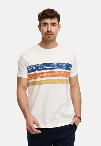 INDICODE JEANS Shirt 'Asbjorn' in Wit: voorkant