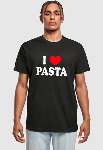Mister Tee Shirt 'Love Pasta' in Black: front