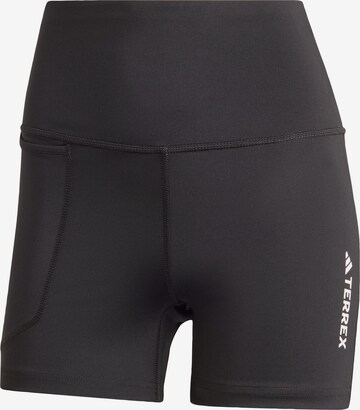 Skinny Pantaloni sport 'Multi' de la ADIDAS TERREX pe negru: față