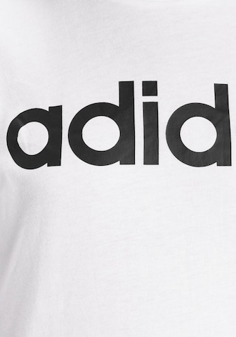 ADIDAS SPORTSWEAR - Camiseta funcional 'Essentials Linear Logo ' en blanco