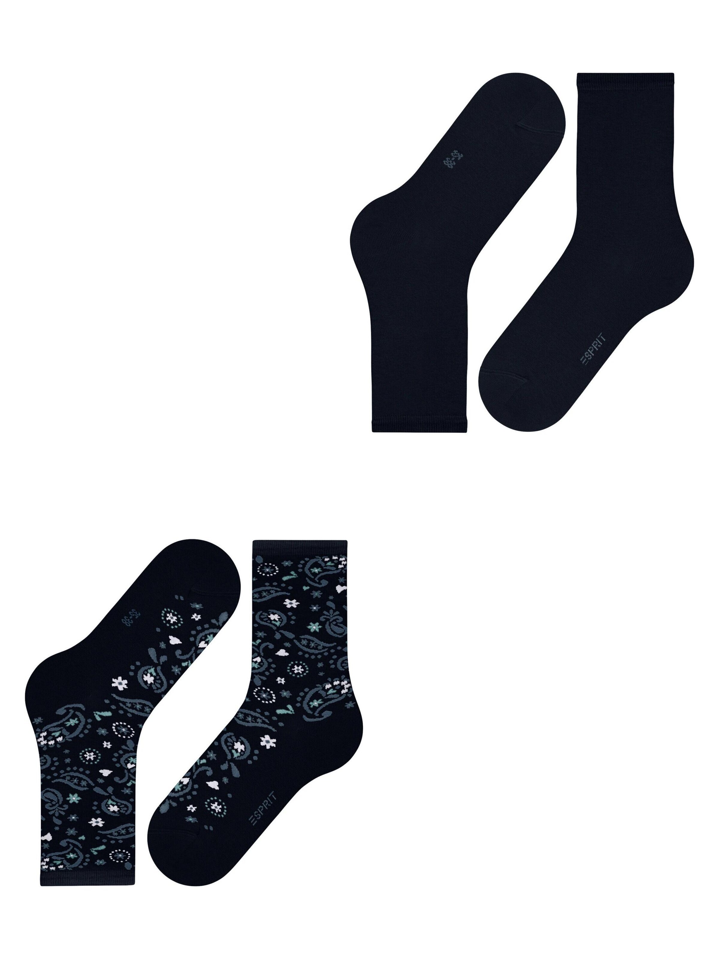 ESPRIT Socken 'Soft Paiyley 2-Pack'‌‌‌‌‌‌‌ in Blau