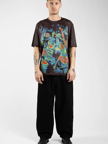 Wasted Paris - Camiseta 'Fusion Mesh T-Shirt' en negro