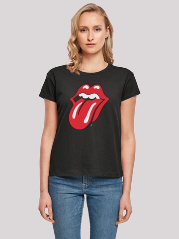 F4NT4STIC Shirt 'The Rolling Stones Classic Tongue' in Black