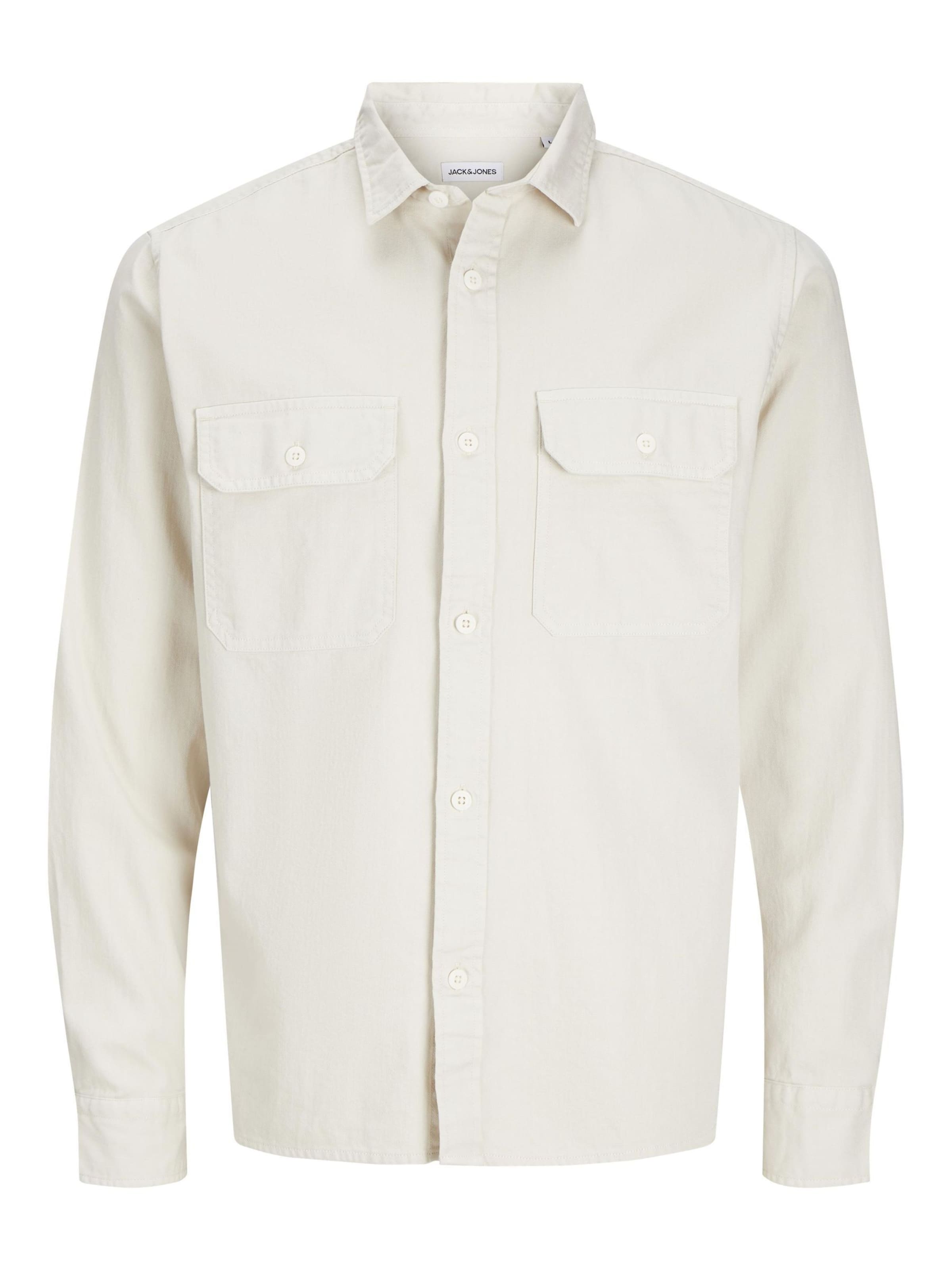 JACK &amp; JONES - Ajuste regular Camisa &#x27;JJETravis&#x27; en blanco: frente